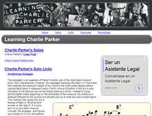 Tablet Screenshot of learning-charlie-parker.com